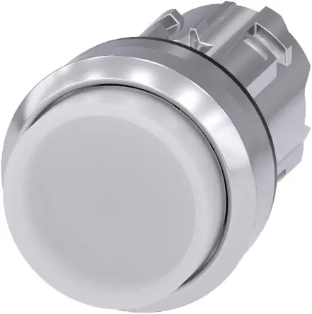 Produktfoto 1 von Siemens SIRIUS ACT Drucktastenkopf Ø 22 mm, Weiß Tastend Rund Rund Kunststoff, IP66