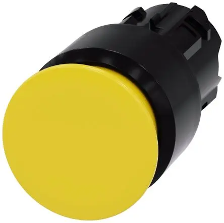 Produktfoto 1 von Siemens SIRIUS ACT Drucktastenkopf Ø 22 mm, Gelb Rastend Rund Rund Kunststoff, IP66
