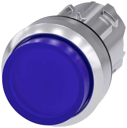 Produktfoto 1 von Siemens SIRIUS ACT Drucktastenkopf Ø 22 mm, Blau Tastend Rund Rund Kunststoff, IP66