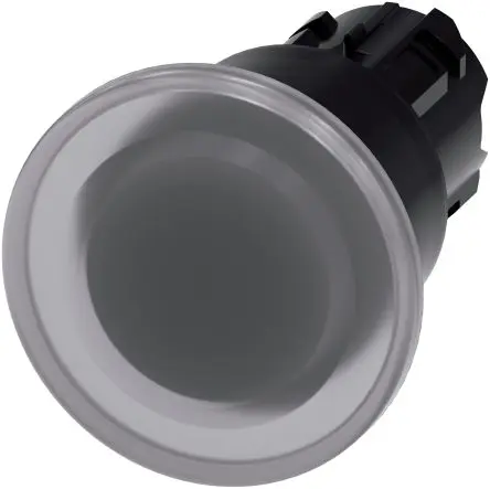 Produktfoto 1 von Siemens SIRIUS ACT Drucktastenkopf Ø 22 mm, lichtdurchlässig Rastend Rund Rund Kunststoff, IP66