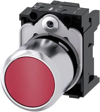 Produktfoto 1 von Siemens SIRIUS ACT Druckschalter Ø 22 mm, Rot Tastend Rund Rund Kunststoff, IP66