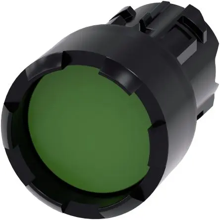 Produktfoto 1 von Siemens SIRIUS ACT Drucktastenkopf Ø 22 mm, Grün Tastend Rund Rund Kunststoff, IP66