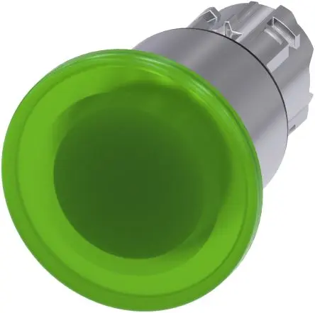 Produktfoto 1 von Siemens SIRIUS ACT Drucktastenkopf Ø 22 mm, Grün Rastend Rund Rund Kunststoff, IP66