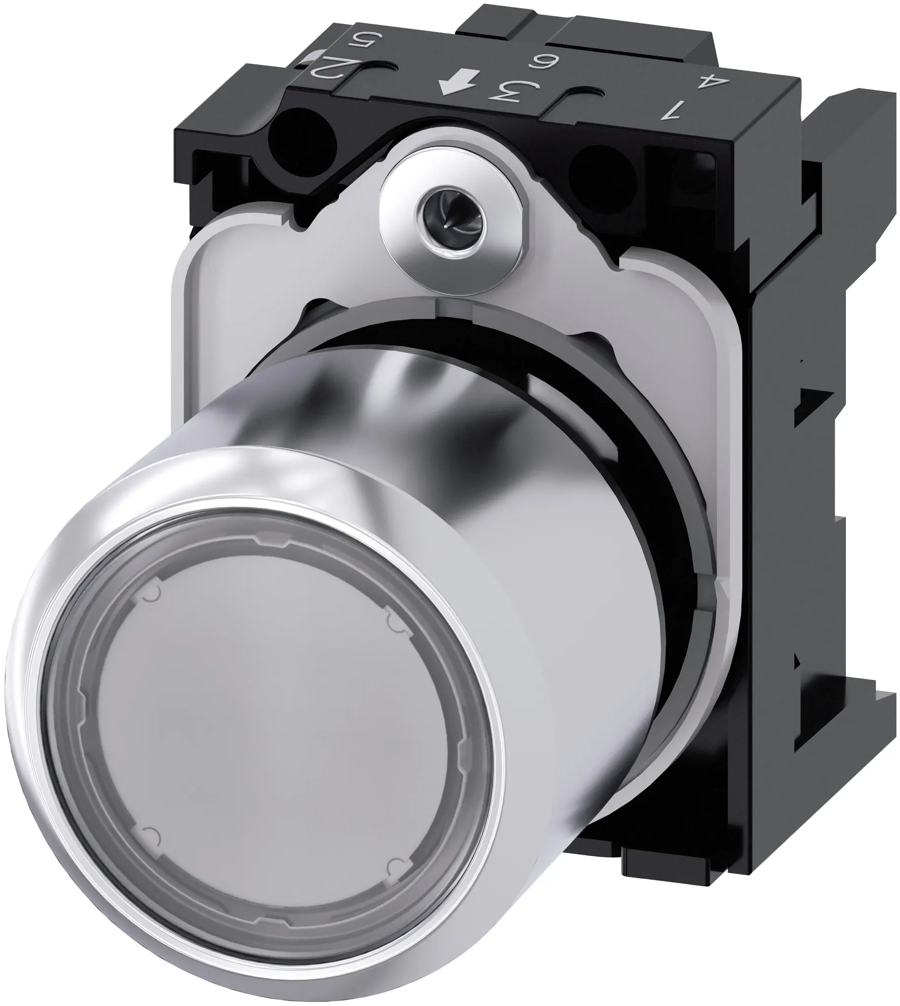 Produktfoto 1 von Siemens SIRIUS ACT Drucktastenkopf Ø 22 mm, lichtdurchlässig Tastend Rund Rund Kunststoff, IP66