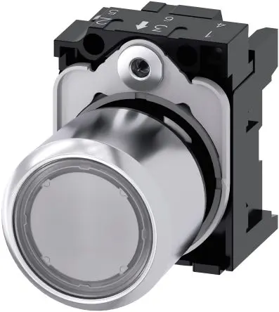 Produktfoto 1 von Siemens SIRIUS ACT Drucktastenkopf Ø 22 mm, lichtdurchlässig Tastend Rund Rund Kunststoff, IP66