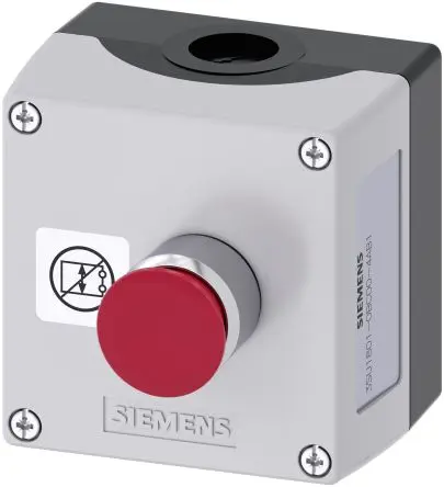 Produktfoto 1 von Siemens Rastend SIRIUS ACT 3SU18 Steuerstation-Schalter Rot Kunststoff, IP67, IP66, IP69 Metall Grau Ø 22 mm