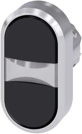 Produktfoto 1 von Siemens SIRIUS ACT Drucktastenkopf Ø 22 mm, Schwarz Tastend Tropfen Tropfen Kunststoff, IP66