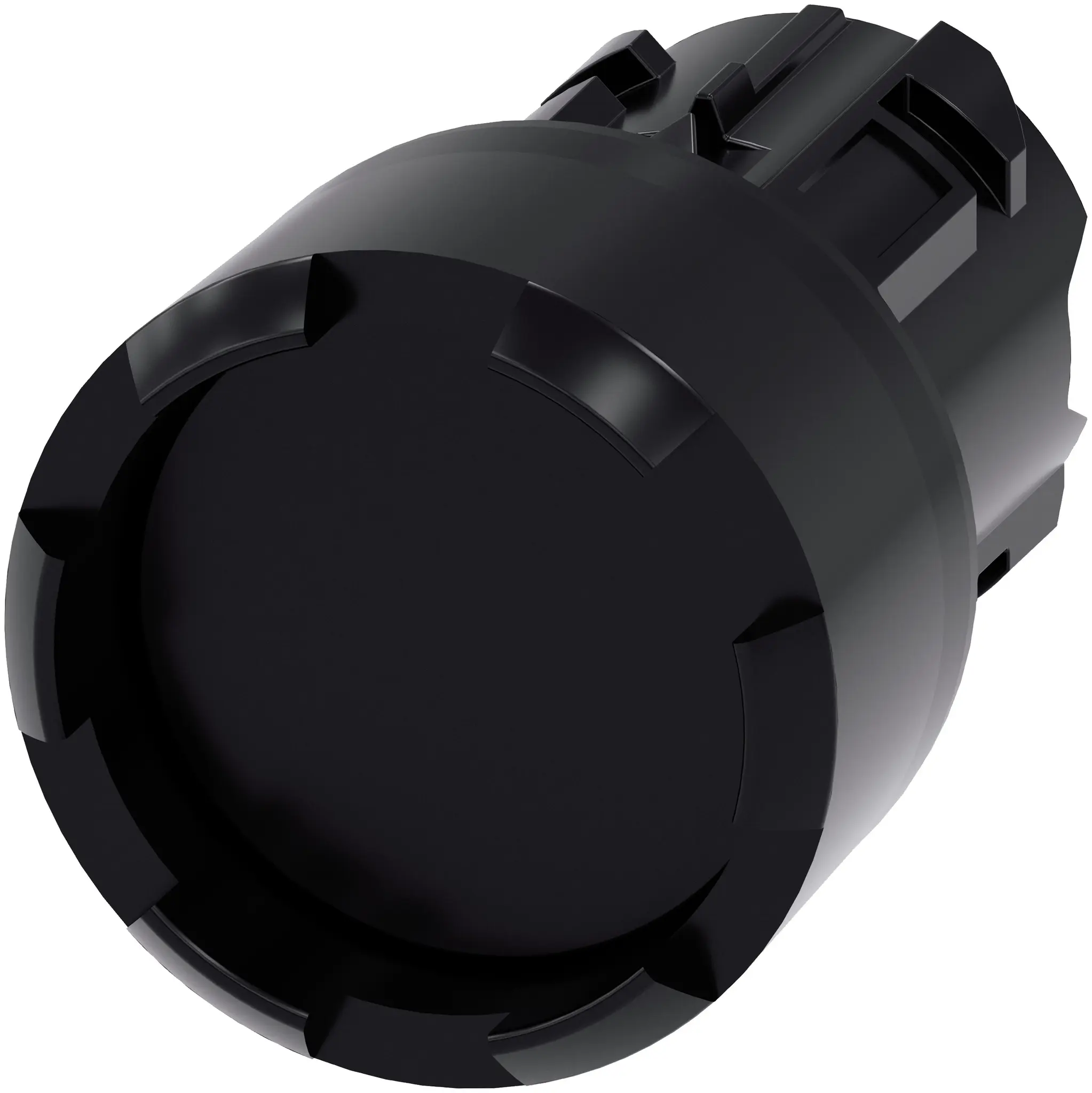 Produktfoto 1 von Siemens 3SU1 Drucktastenkopf Ø 22 mm, Schwarz Tastend Rund Rund Kunststoff, IP66
