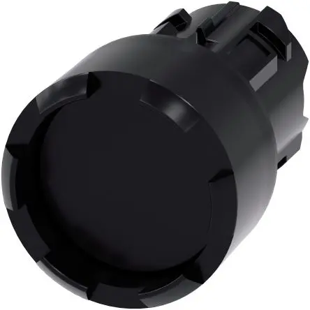 Produktfoto 1 von Siemens SIRIUS ACT Drucktastenkopf Ø 22 mm, Schwarz Tastend Rund Rund Kunststoff, IP66