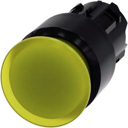 Produktfoto 1 von Siemens SIRIUS ACT Drucktastenkopf Ø 22 mm, Gelb Rastend Rund Rund Kunststoff, IP66