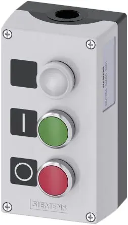 Produktfoto 1 von Siemens SIRIUS ACT 3SU18 Steuerstation-Schalter Weiß, Grün, Rot Metall, IP69, IP66, IP67 Metall Grau Ø 22 mm