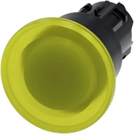 Produktfoto 1 von Siemens SIRIUS ACT Drucktastenkopf Ø 22 mm, Gelb Rastend Rund Rund Kunststoff, IP66