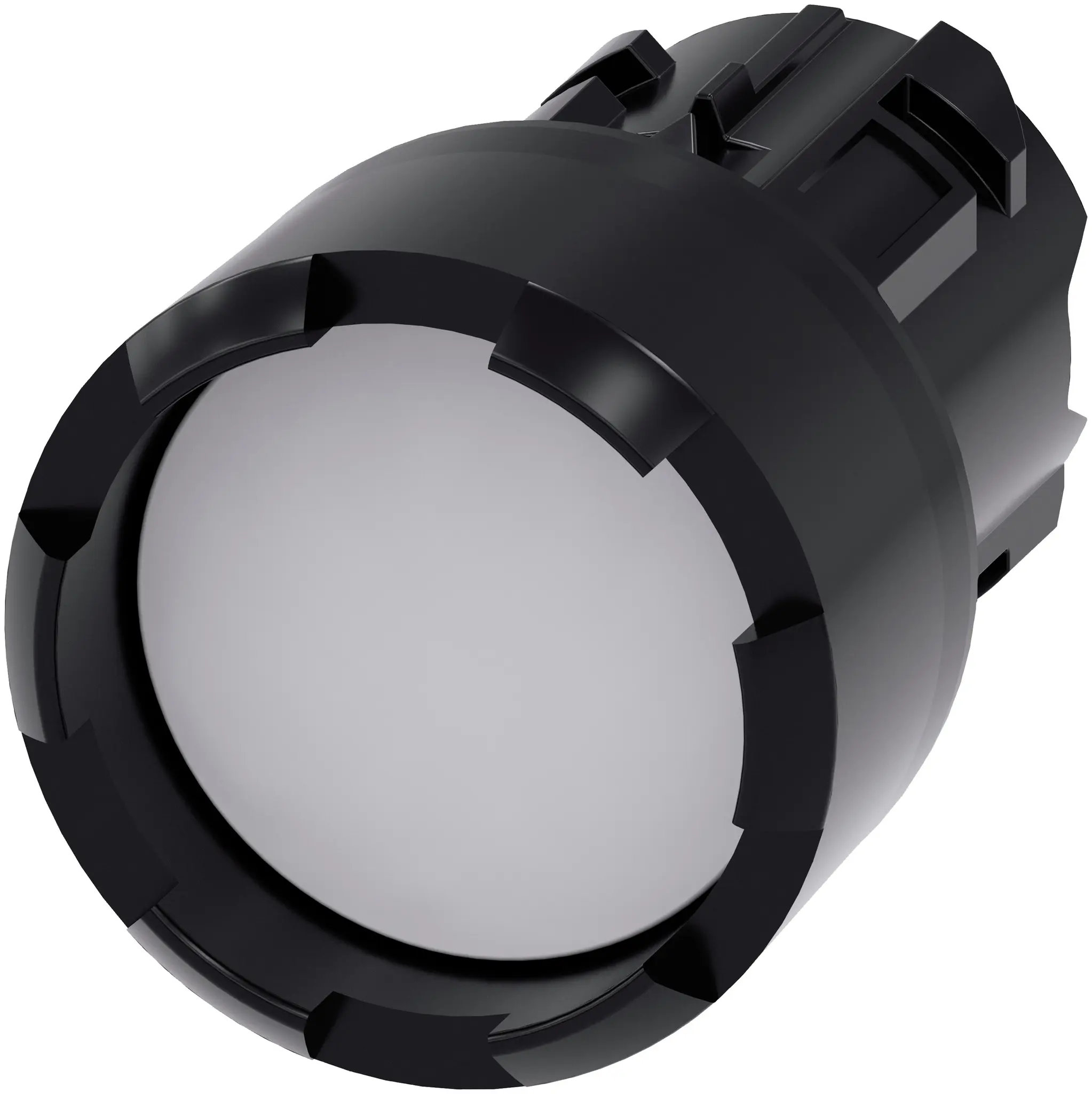 Produktfoto 1 von Siemens 3SU1 Drucktastenkopf Ø 22 mm, Weiß Tastend Rund Rund Kunststoff, IP66