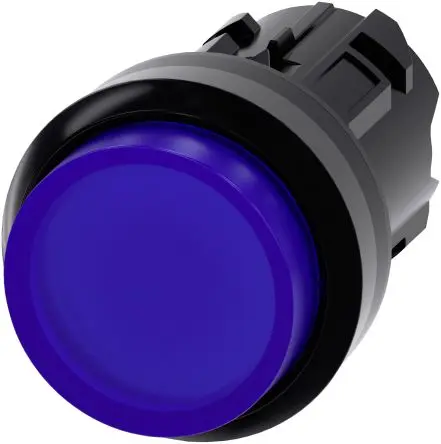 Produktfoto 1 von Siemens SIRIUS ACT Drucktastenkopf Ø 22 mm, Blau Tastend Rund Rund Kunststoff, IP66