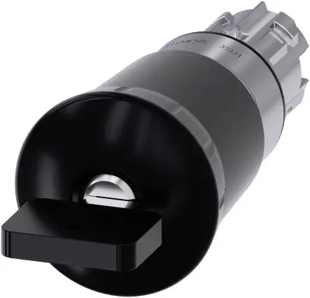 Produktfoto 1 von Siemens SIRIUS ACT Drucktastenkopf Ø 22 mm, Schwarz Rastend Rund Rund Kunststoff, IP66