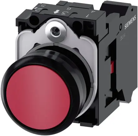 Produktfoto 1 von Siemens SIRIUS ACT 3SU11 Druckschalter Trennplatte Ø 22 mm, SPST Rot, IP66, IP67, IP69K