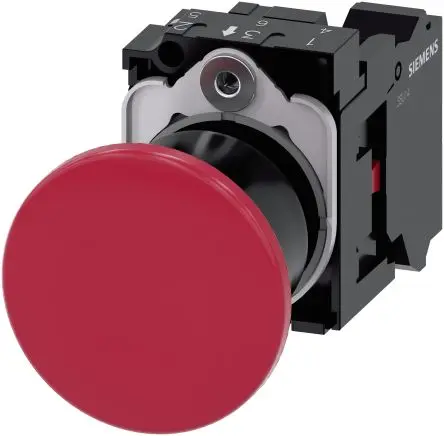 Produktfoto 1 von Siemens SIRIUS ACT 3SU11 Druckschalter Trennplatte Ø 22 mm, SPST Rot, IP66, IP67, IP69K