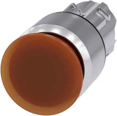 Produktfoto 1 von Siemens SIRIUS ACT Drucktastenkopf Ø 22 mm, Gelb Rastend Rund Rund Kunststoff, IP66