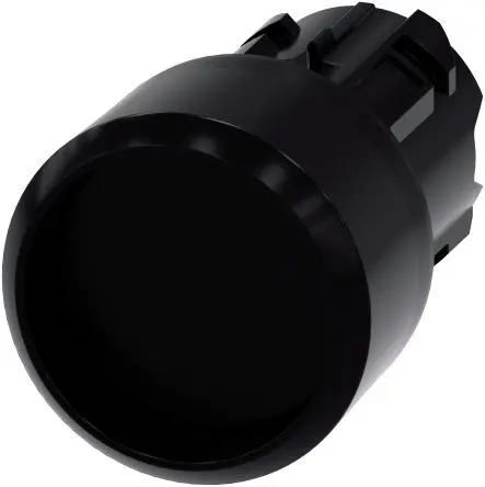 Produktfoto 1 von Siemens SIRIUS ACT Drucktastenkopf Ø 22 mm, Schwarz Tastend Rund Rund Kunststoff, IP66