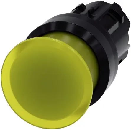 Produktfoto 1 von Siemens SIRIUS ACT Drucktastenkopf Ø 22 mm, Gelb Tastend Rund Rund Kunststoff, IP66