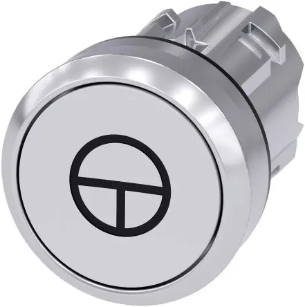 Produktfoto 1 von Siemens SIRIUS ACT Drucktastenkopf Ø 22 mm, Weiß Tastend Rund Rund Kunststoff, IP66