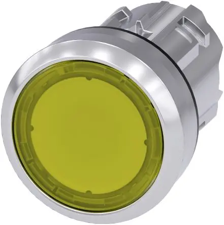 Produktfoto 1 von Siemens SIRIUS ACT Drucktastenkopf Ø 22 mm, Gelb Rastend Rund Rund Kunststoff, IP66