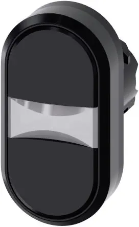 Produktfoto 1 von Siemens SIRIUS ACT Drucktastenkopf Ø 22 mm, Schwarz Tastend Tropfen Tropfen Kunststoff, IP66