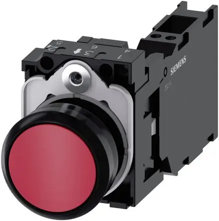 Produktfoto 1 von Siemens SIRIUS ACT 3SU11 Druckschalter Trennplatte Ø 22 mm, SPST Rot, IP66, IP67, IP69K