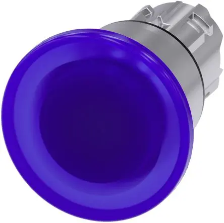 Produktfoto 1 von Siemens SIRIUS ACT Drucktastenkopf Ø 22 mm, Blau Rastend Rund Rund Kunststoff, IP66