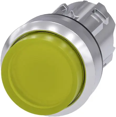 Produktfoto 1 von Siemens SIRIUS ACT Drucktastenkopf Ø 22 mm, Gelb Tastend Rund Rund Kunststoff, IP66