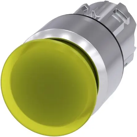 Produktfoto 1 von Siemens SIRIUS ACT Drucktastenkopf Ø 22 mm, Gelb Rastend Rund Rund Kunststoff, IP66