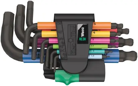 Produktfoto 1 von Wera Sechskantschlüsselsatz 9 L Metrisch Lang 1.5 to 10 mm