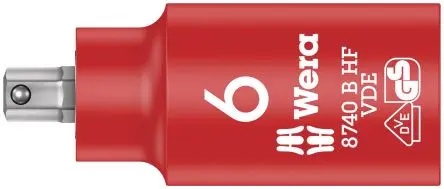 Produktfoto 1 von Wera 3/8 in Bit Buchse SW 6 mm Sechskant VDE 1000V zugelassen x 55mm