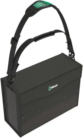 Produktfoto 1 von Wera Textil Werkzeugtasche XL Schwarz, L. 480 mm B. 350mm H. 185 mm, 2970 g, Haken & Schleife