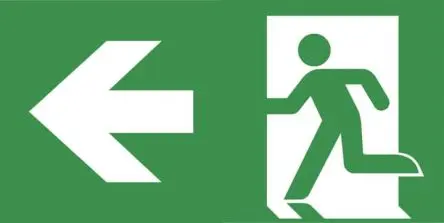 Produktfoto 1 von EMERGI-LITE Notausgangskennzeichnung Decke, 182mm x 335 mm x 15 mm