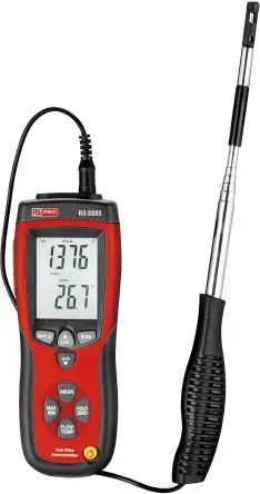 Produktfoto 1 von RS PRO DT-8880 Anemometer 50 °C max.Temp. 25 m/s, 0.01 m/s, Luftdurchsatz, Luftgeschwindigkeit, Temperatur,