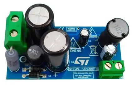 Produktfoto 1 von STMicroelectronics VIPER26K Evaluierungsplatine Abwärtswandler, 15 V / 100 mA Hochspannungs-Buck-Wandler Buck