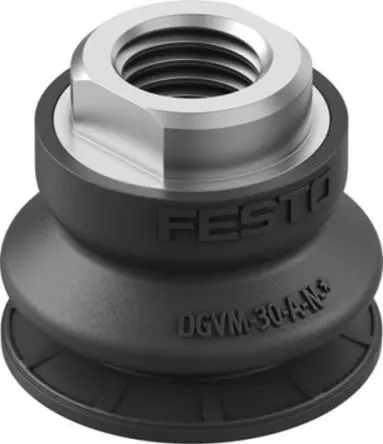 Produktfoto 1 von Nitrilkautschuk (NBR) Balg Vakuumschale, Festo Serie OGVM, Ø 30 mm G 1/4, Haltekraft 37 N