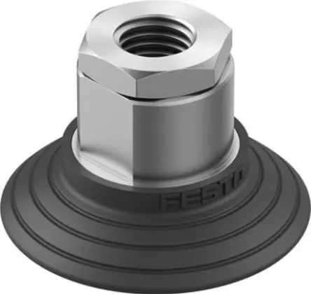 Produktfoto 1 von Nitrilkautschuk (NBR) Flach Vakuumschale, Festo Serie OGVM, Ø 50 mm G 1/4, Haltekraft 90 N