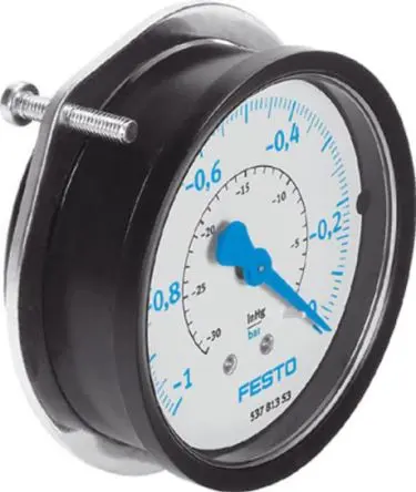 Produktfoto 1 von Festo Mit Gewinde FVAM Manometer 40 mm -1 bar → 0 bar ABS Gehäuse 1/8 in G