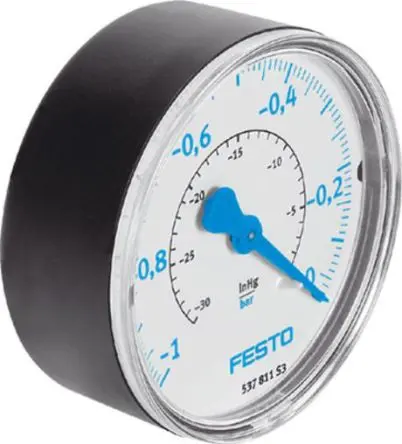 Produktfoto 1 von Festo Mit Gewinde VAM Manometer 63 mm -1 bar → 0 bar ABS Gehäuse R 1/4