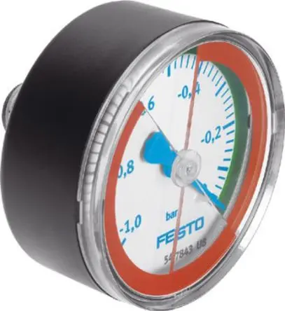 Produktfoto 1 von Festo Mit Gewinde VAM Manometer 63 mm -1 bar → 0 bar ABS Gehäuse R 1/4