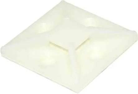 Produktfoto 1 von RS PRO Befestigungssockel, Nylon 6.6 Natur 38.5 mm x 10.2 mm Kabelbinder x 38.5mm für 7.6 mm