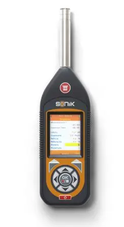 Produktfoto 1 von Castle Sonik GA142S Class 1 Datenloggerfunktion TFT Schallpegelmessgerät 25 dB 140 dB 20 kHz IEC 61672-1:2002 Klasse 1