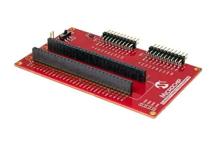 Produktfoto 1 von Microchip Adapterplatine zum Einsatz mit Um die Verbindung zwischen Curiosity Nano Kits und Xplained zu erleichtern