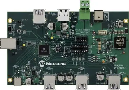 Produktfoto 1 von Microchip EVB-USB5816 Evaluierungsboard Entwicklungstool Kommunikation und Drahtlos USB5816 Schnittstellenkarten 25 MHz