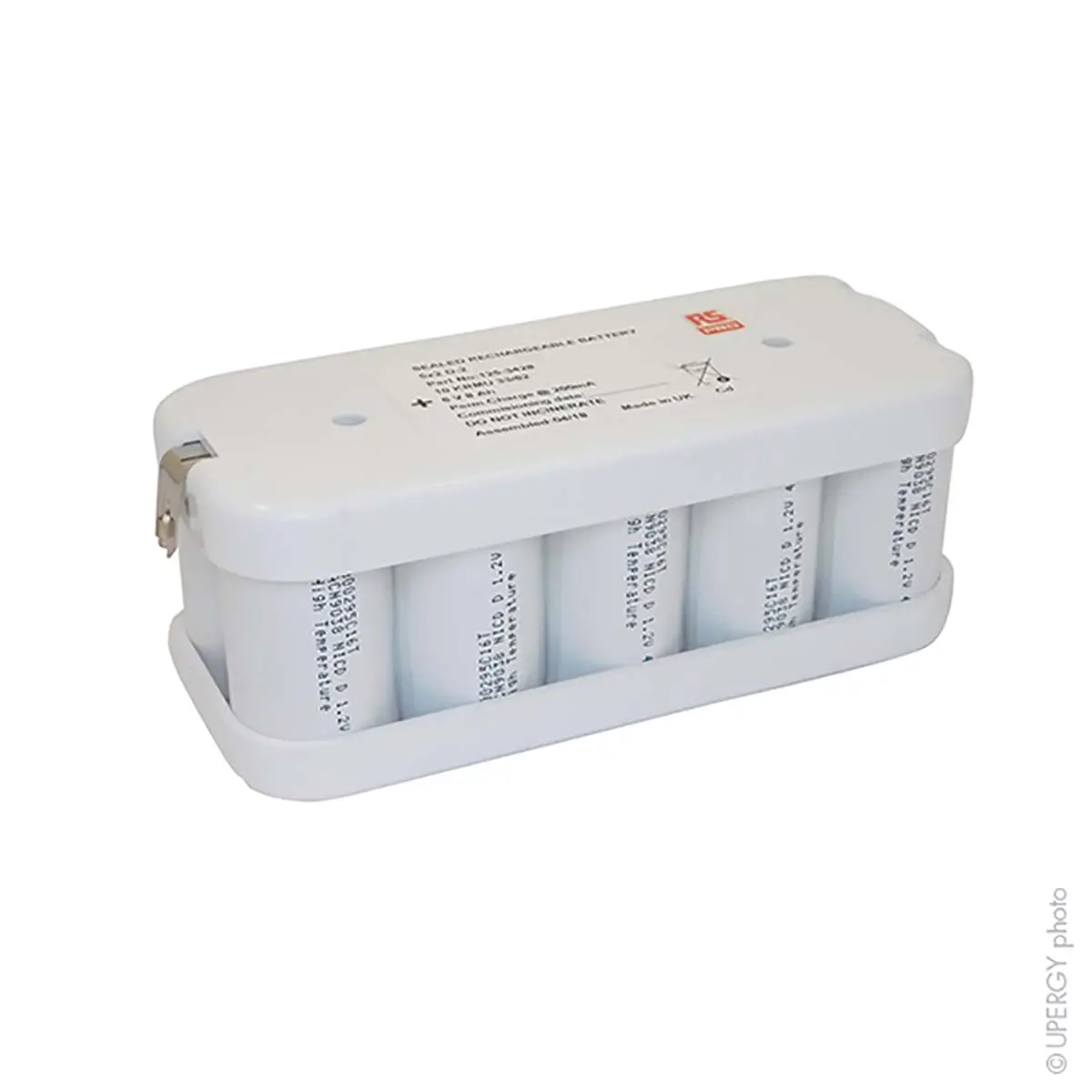 Produktfoto 1 von RS PRO NiCd D Akkupack, 10-Zellen D 6V / 8Ah, Löt-Anschluss