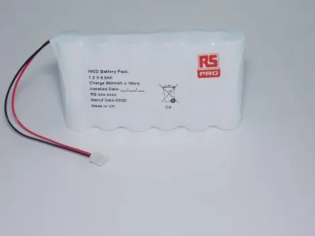 Produktfoto 1 von RS PRO NiCd AA-Akku-Pack, 6-Zellen 7.2 V / 940 mAh