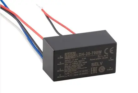 Produktfoto 1 von MEAN WELL LED-Treiber, 25 W 32V, 9.5 V LED-Treiber 700mA, Ausgang 84V Pulsbreitenmodulation