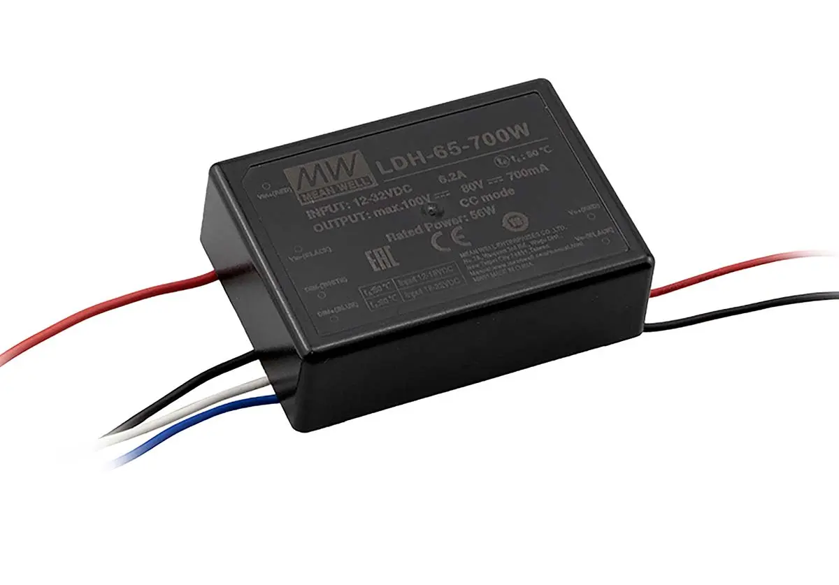 Produktfoto 1 von MEAN WELL LED-Treiber, 65 W 9.5/32 V LED-Treiber 700 mA, Ausgang 80 V Pulsbreitenmodulation